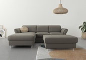 SIT&MORE, sit&more Ecksofa, wahlweise mit Bettfunktion, Bettkasten und Kopf- und Armteilverstellung