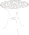 Merxx, MERXX Gartentisch »Lugano«, Aluminium, Ø 70 cm, weiss