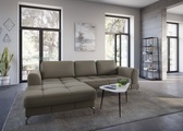 SIT&MORE, sit&more Ecksofa »Bendigo V«, inklusive Sitztiefenverstellung, Bodenfreiheit 12 cm, wahlweise in 2 unterschiedlichen Fussfarben
