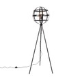 QAZQA, Industrielle Stehlampe schwarz - Boula