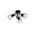 QAZQA, Moderne Deckenleuchte schwarz 40 cm rund 3-Licht - Botu