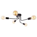 QAZQA, Design Deckenleuchte schwarz 5-Lichter - Facile