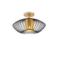 QAZQA, Design Deckenleuchte Gold mit Schwarz - Dobrado