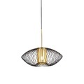 QAZQA, Design Hängelampe Gold mit schwarz 50 cm - Dobrado