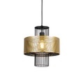 QAZQA, Design Hängelampe Gold mit schwarz 30 cm - Tess