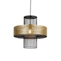 QAZQA, Design Hängelampe Gold mit schwarz 50 cm - Tess