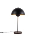 QAZQA, Retro Tischlampe schwarz mit Gold - Magnax