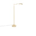 QAZQA, Stehlampe Messing inkl. LED mit Touch Dimmer - Notia