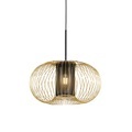QAZQA, Design Hängelampe Gold mit schwarz 50 cm - Marnie