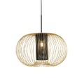 QAZQA, Design Hängelampe Gold mit schwarz 60 cm - Marnie