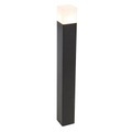 QAZQA, Stehende Außenlampe schwarz mit opalweißem Schirm 70 cm - Dänemark