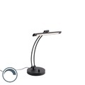 QAZQA, Design Tischleuchte schwarz inkl. LED mit Dimmer - Tableau