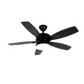 QAZQA, Deckenventilator schwarz mit Fernbedienung inkl. LED - Malaki