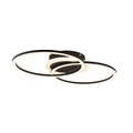Reality Leuchten, LED-Deckenleuchte Venida schwarz, dimmbar, 2 Ringe