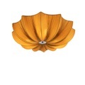 QAZQA, Design Deckenleuchte Gold Seide 52 cm - Plu