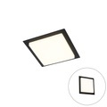 QAZQA, Moderne Deckenleuchte schwarzes Quadrat inkl. LED IP44 - Lys