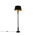 QAZQA, Klassische Stehlampe schwarz - Classico