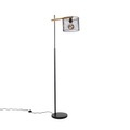 QAZQA, Industrielle Stehlampe schwarz - Drum Mesh
