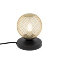 QAZQA, Moderne Tischlampe schwarz mit Gold - Athens Wire