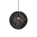 QAZQA, Retro Hängelampe schwarz 40 cm - Lina Ball