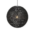 QAZQA, Retro Hängelampe schwarz 60 cm - Lina Ball