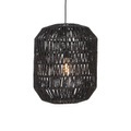 QAZQA, Retro Hängelampe schwarz 40 cm - Lina Hive