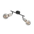 QAZQA, Industriefleck schwarz mit Beton 2-Licht - Pedra
