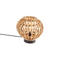 QAZQA, Ländliche Tischlampe Bambus 25 cm - Canna