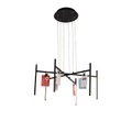 QAZQA, Design Hängelampe schwarz 3-stufig dimmbar 6-flammig - Kroon