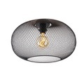 QAZQA, Moderne Deckenleuchte schwarz 45 cm - Mesh Ball