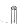 QAZQA, Moderne Stehlampe schwarz - Mesh Ball