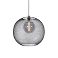QAZQA, Moderne Hängelampe schwarz - Mesh Ball