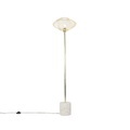 QAZQA, Design Stehleuchte weiß mit Messing - Ella