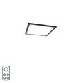 QAZQA, Modern LED-paneel zwart 40 cm incl. LED en dimmer - Liv Q