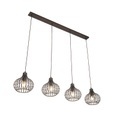 QAZQA, Moderne Hängelampe braun 4-Licht - Frances