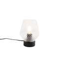 QAZQA, Art Deco Tischlampe schwarz - Karce
