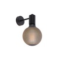 QAZQA, Industrielle Wandleuchte schwarz inkl. G125 DECO 100lm - Facil 1
