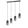 TRIO LEUCHTEN, Moderne Hängelampe schwarz 4-Licht - Huygen