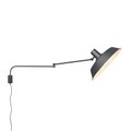 TRIO LEUCHTEN, Wandleuchte Bolder, Kabel + Stecker, schwarz matt