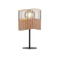 Paul Neuhaus, Land Tischlampe schwarz mit Rattan - Treccia