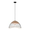 Paul Neuhaus, Land Hängelampe schwarz 48 cm mit Rattan - Treccia Pua