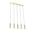 QAZQA, Moderne hanglamp messing 5-lichts - Jeana