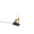 QAZQA, Vintage Tischlampe Messing - Haesehorn