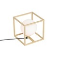 QAZQA, Design tafellamp goud met wit glas - Aniek