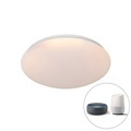 QAZQA, Smarte moderne Deckenleuchte weiß 38 cm inkl. LED und RGB - Iene