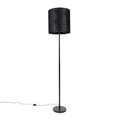 QAZQA, Moderne Stehlampe schwarz Schirm schwarz 40 cm - Simplo