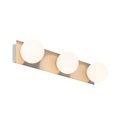 QAZQA, Moderne wandlamp staal IP44 3-lichts - Cederic