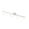 QAZQA, Moderne plafondlamp staal IP44 4-lichts - Cederic