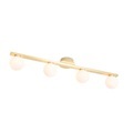QAZQA, Moderne plafondlamp messing IP44 4-lichts - Cederic