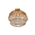QAZQA, Oosterse plafondlamp goud 45 cm - Vadi
